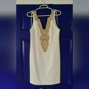 Lilly Pulitzer Suzette Shift White Dress , style#25114,  size 6